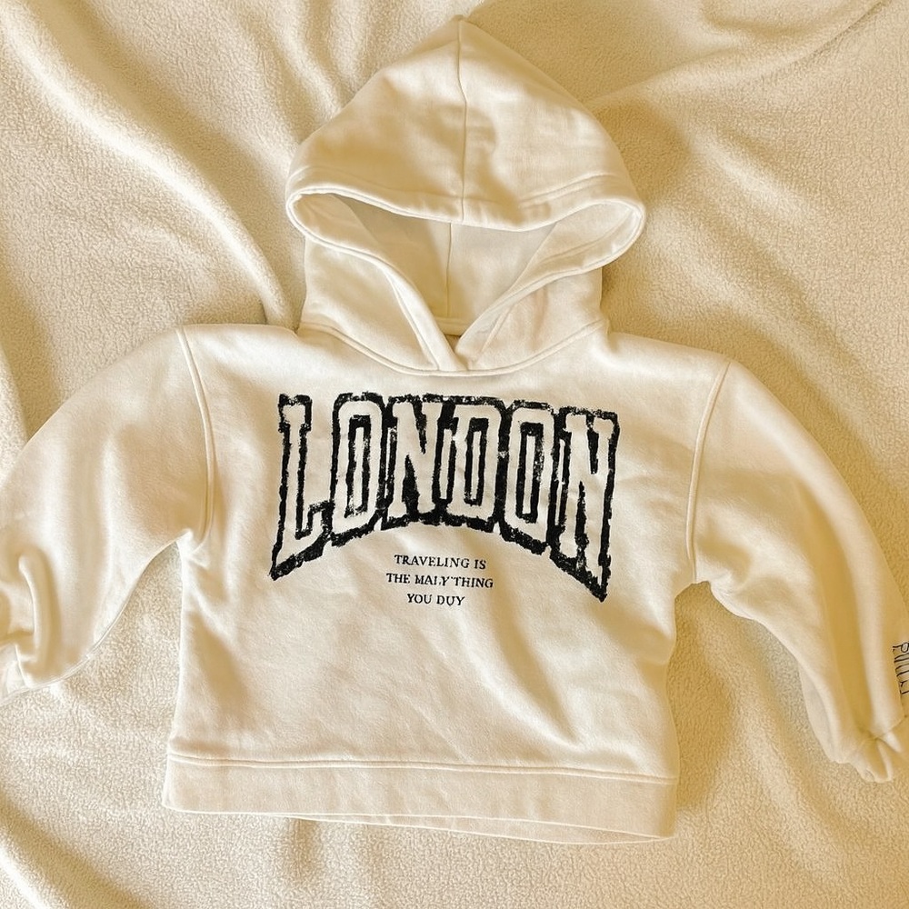 Zara girls size 6 hoodie - London travel theme